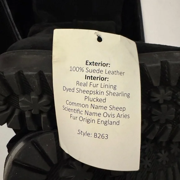 Barneys New York Long Suede + Shearling Boots (like new condition) - Picture 11 of 12